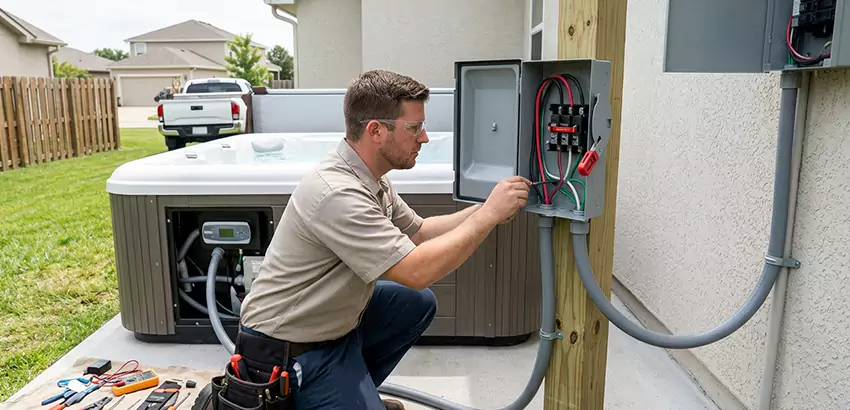 Outdoor Hot Tub Electrical Installation in Chattanooga