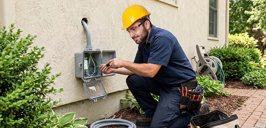 Outdoor Outlet Installation on Vinyl Siding in Chattanooga
